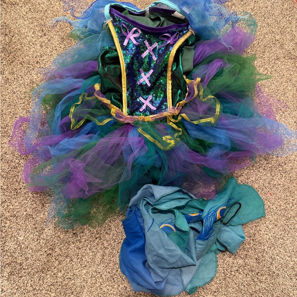 Colorful Kids Peacock Costume size 6
